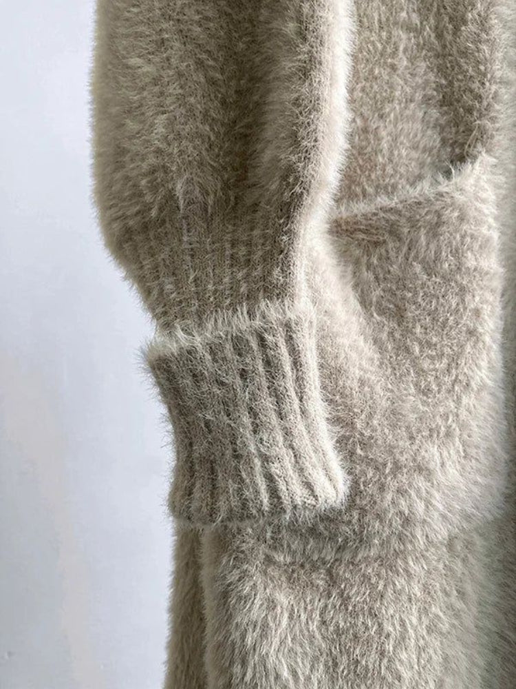 Cardigan Alma-Lang avec Poches et Coupe Décontractée pour Femmes