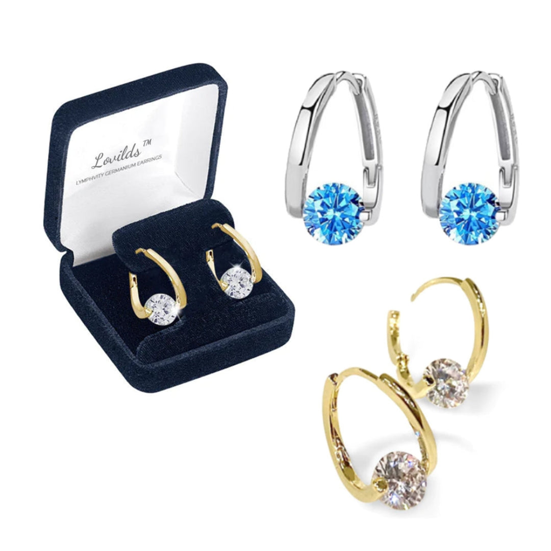 Boucles d'oreilles thérapeutiques en germanium magnétiques Liora Moderne – Style et Bien-être en Un Seul