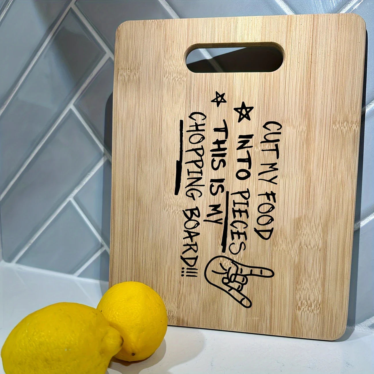 Planche à découper en bambou gravée – Décoration de cuisine humoristique et cadeau