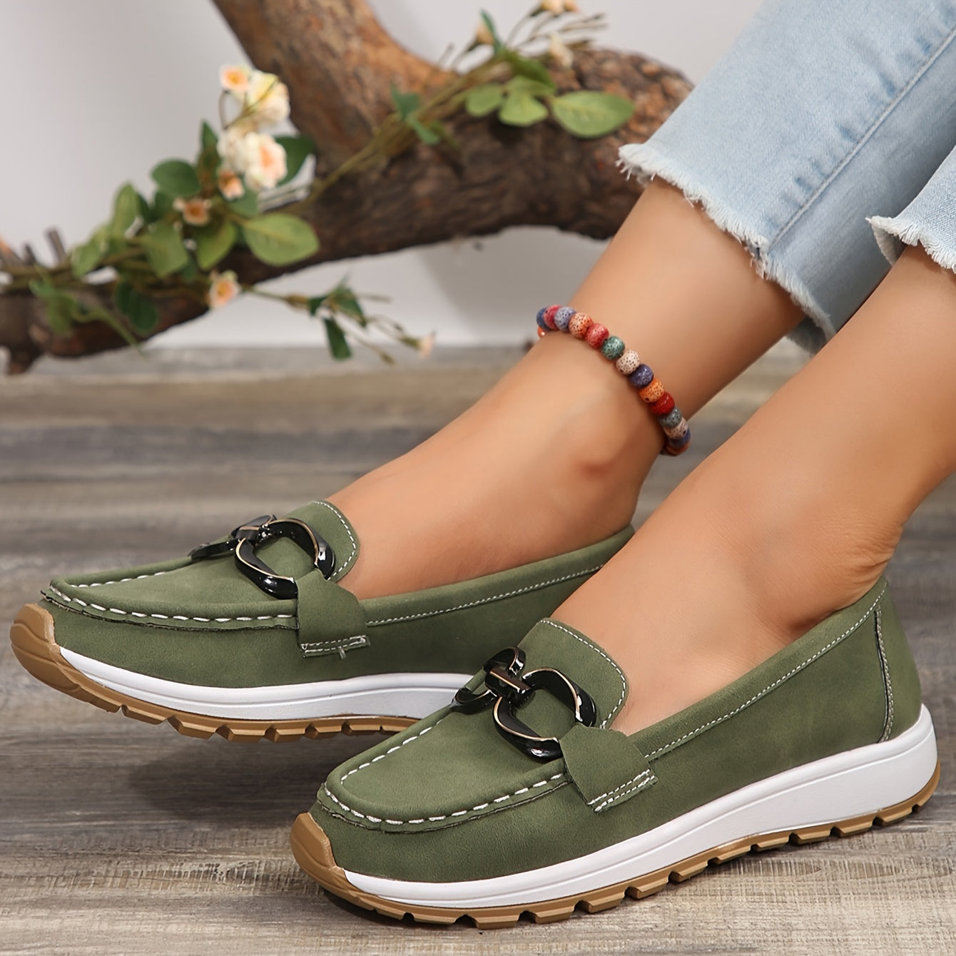 Bettina - Baskets confortables antidérapantes avec boucle