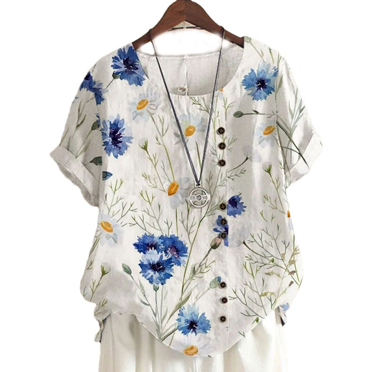 Elora - Chemisier élégant à imprimé floral pour femme