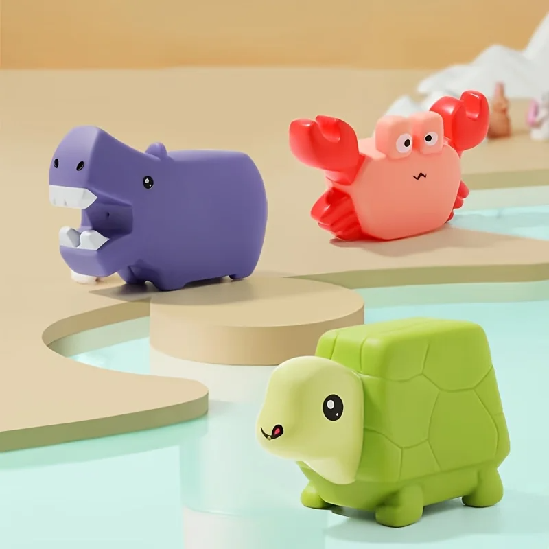 FloatSaur - Ensemble de jouets de bain avec des animaux de bande dessinée et des dinosaures