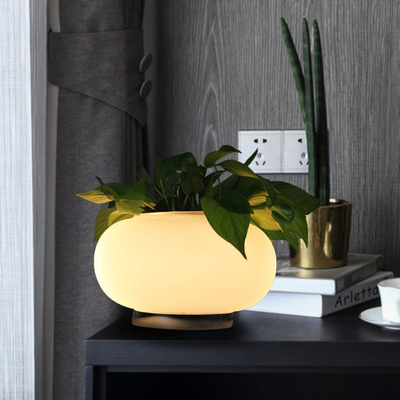 Floraluxe – Lampe de table ovale en verre