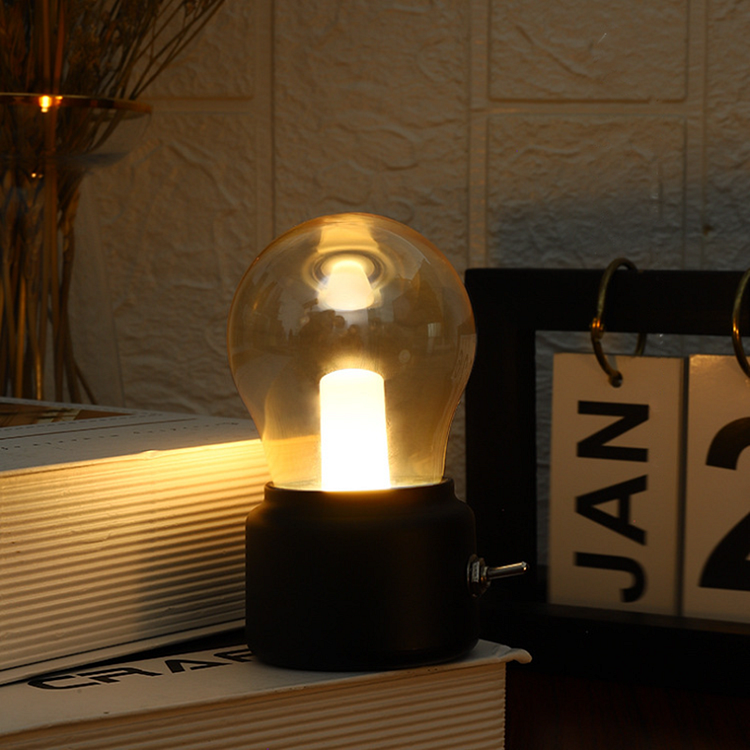 RetroGlow - Lampe de nuit LED portable avec batterie rechargeable