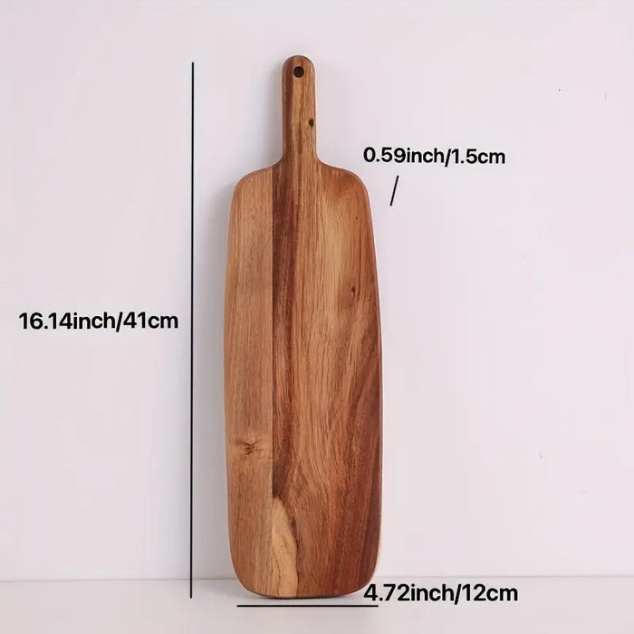 RusticChef - Planche à découper en bois avec poignée pour la cuisine et le service