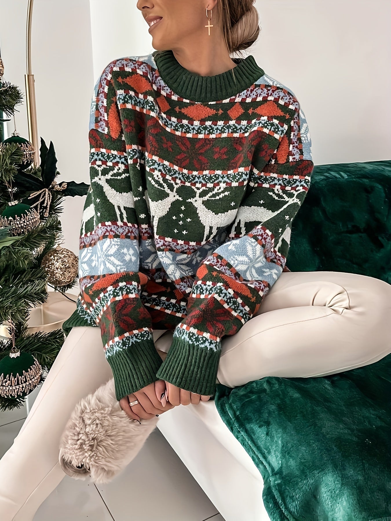 Pull à motif de Noël Cozy