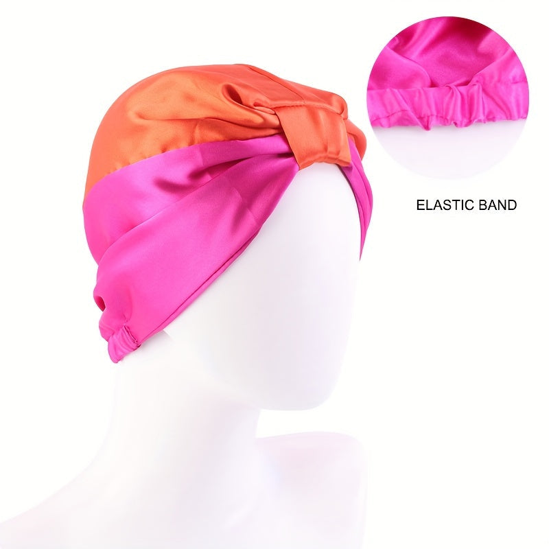 Bonnet en satin Clara avec nœud élégant