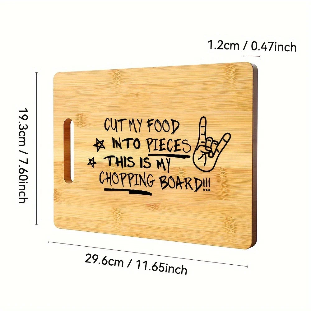 Planche à découper en bambou gravée – Décoration de cuisine humoristique et cadeau