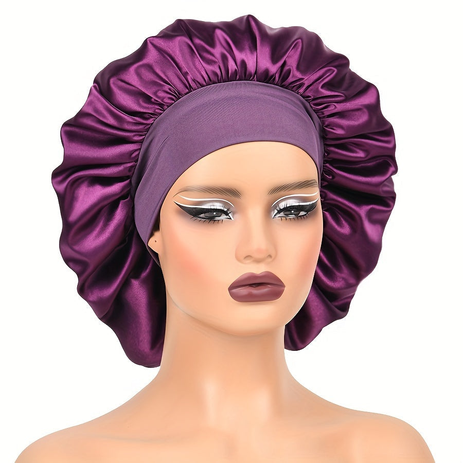 Rebel | Bonnet de sommeil en satin avec large bande élastique