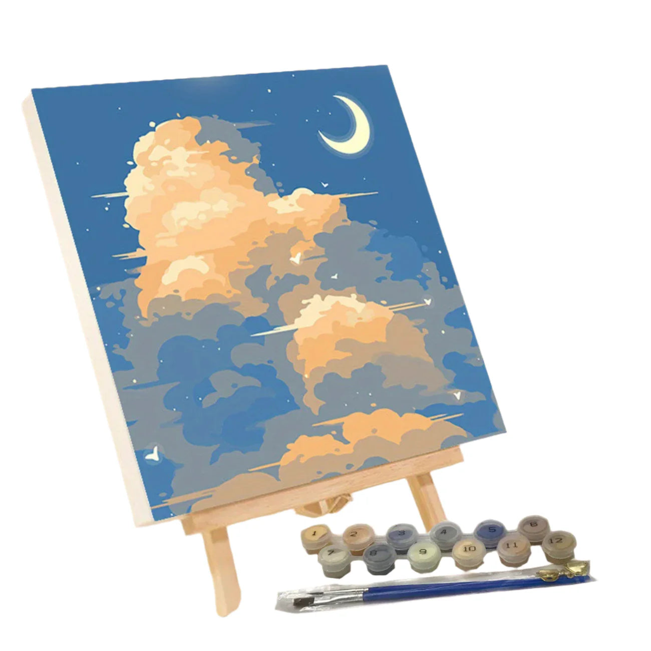 Ensemble de peinture DIY Fredfyldt Landskabs - Art en toile fait main avec pinceaux et peinture