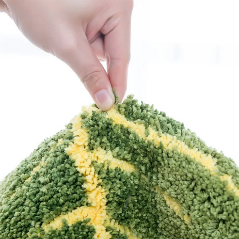 LeafLuxe - Tapis de porte ovale en peluche inspiré de la nature