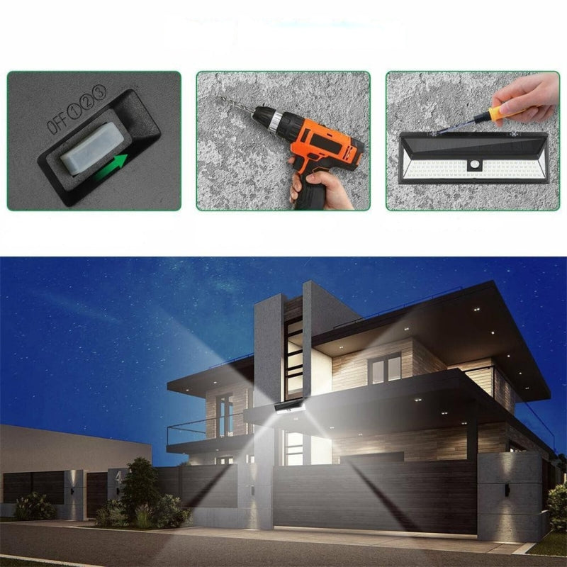 Lampe solaire d'extérieur BrightGuard avec capteur de mouvement