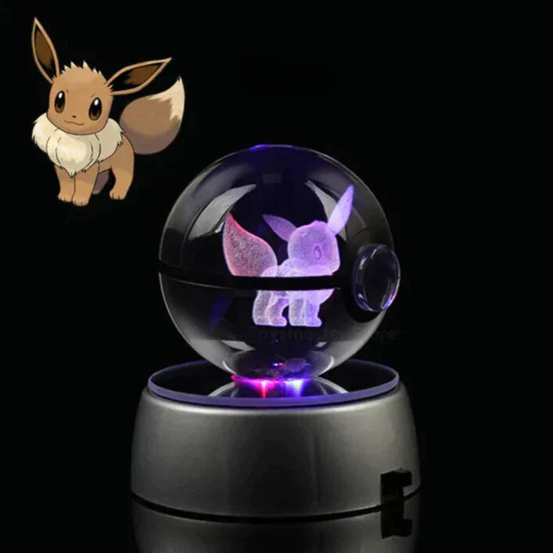 PokéGlow - Lampe LED Ikoniques Figurines Pokémon en Cristal
