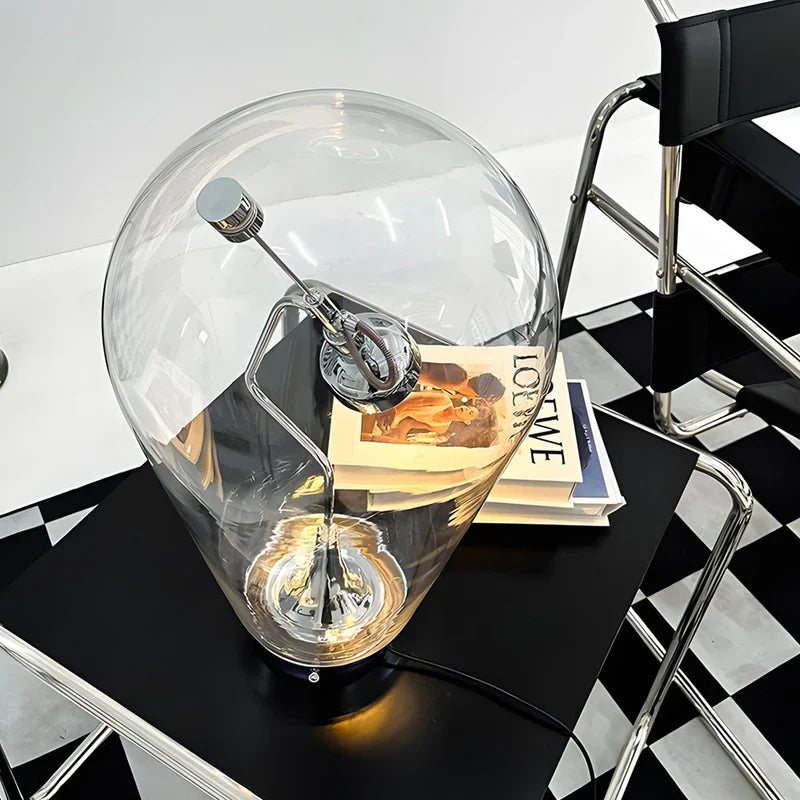 LumiMagnet – Lampe de table en verre industriel avec fonction de gradation pour maison moderne