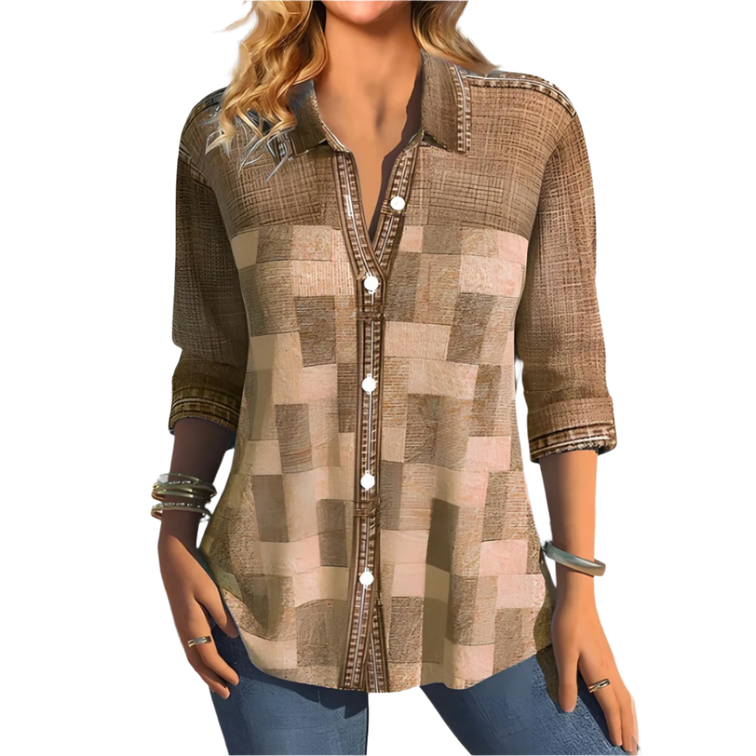 Chemise à carreaux décontractée Lina