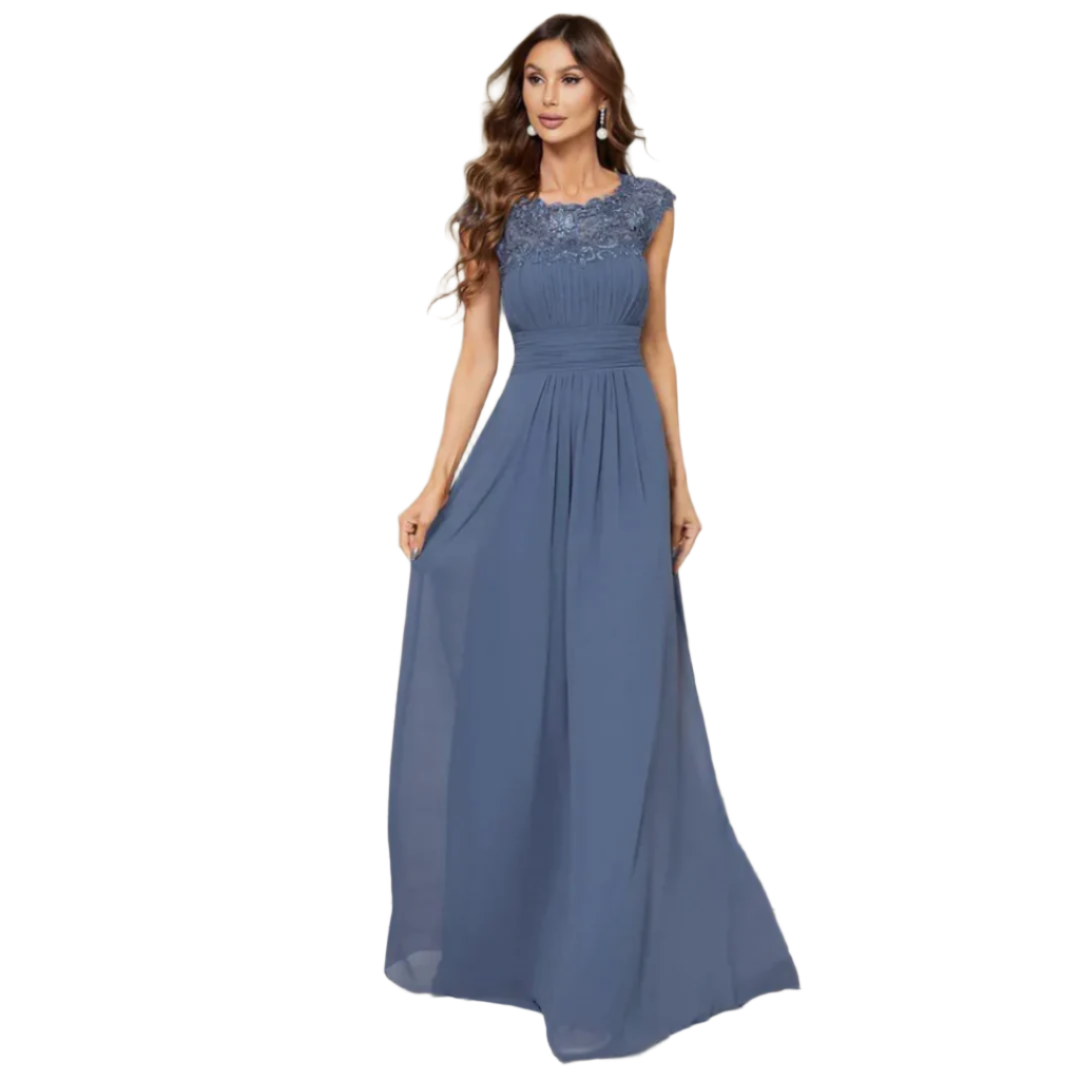 Robe Maxi Élégante avec Manches Plissées – Style Intemporel pour Femmes