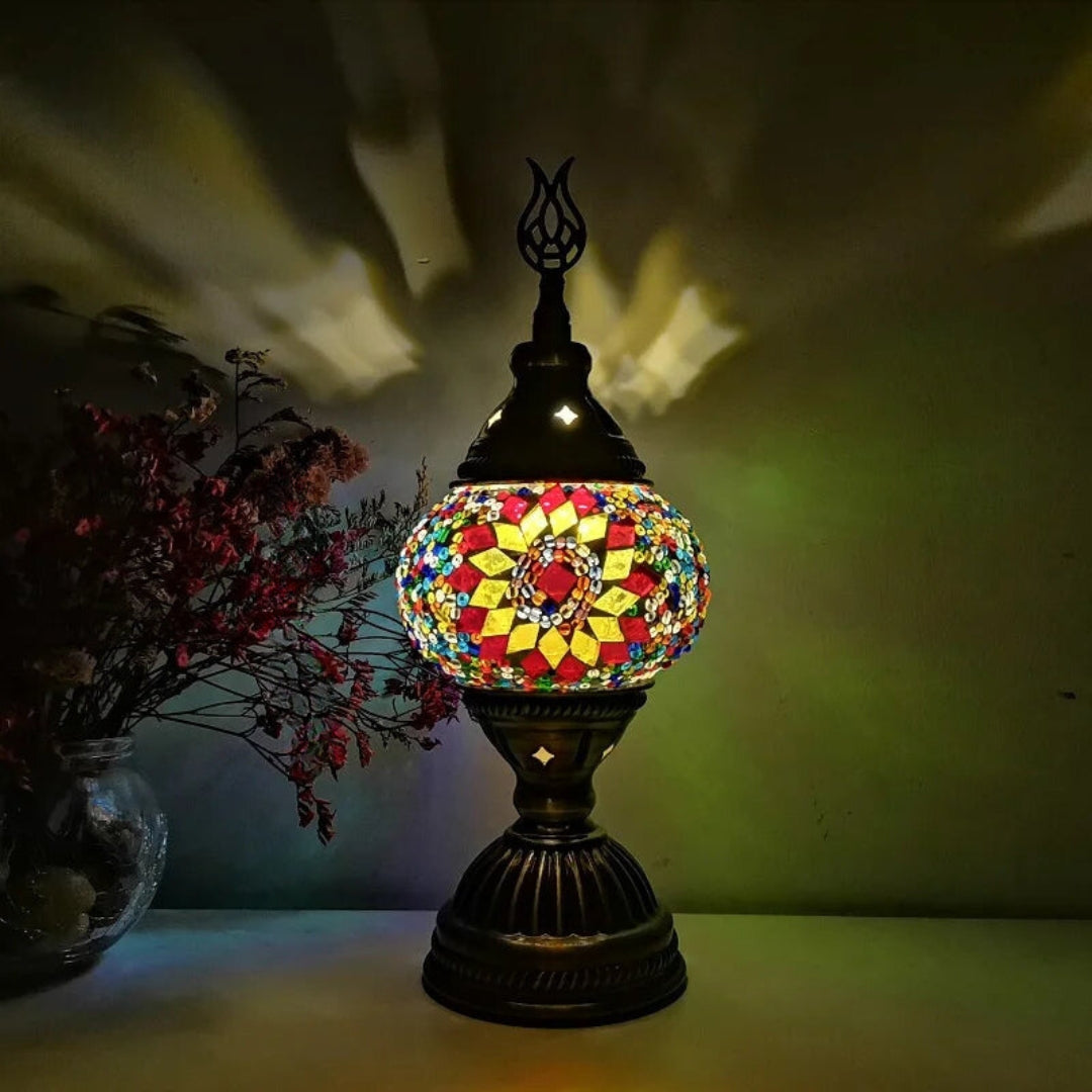 Lampe de table Mosaïque à motifs colorés