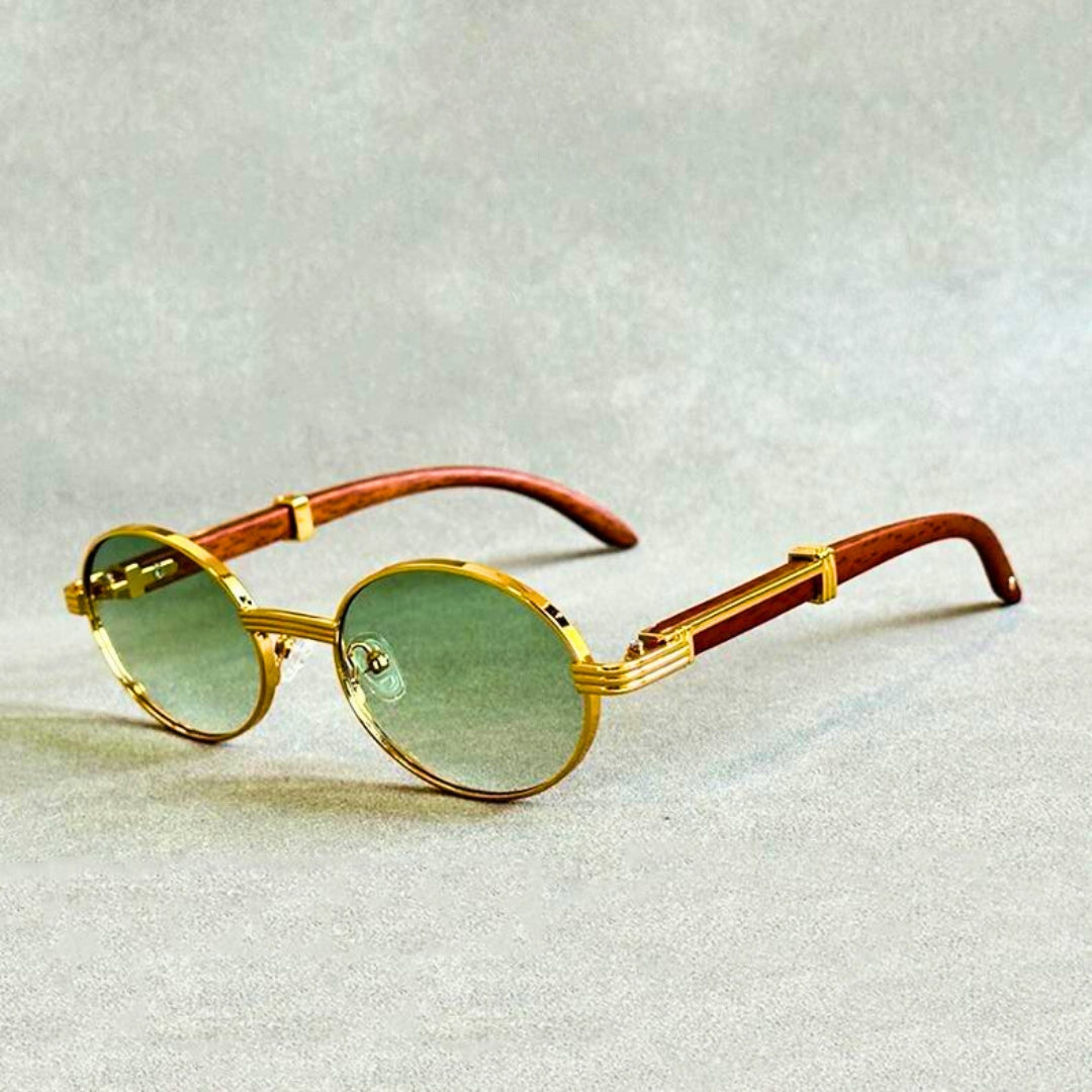 Jerome - Lunettes de soleil rondes en métal au style intemporel