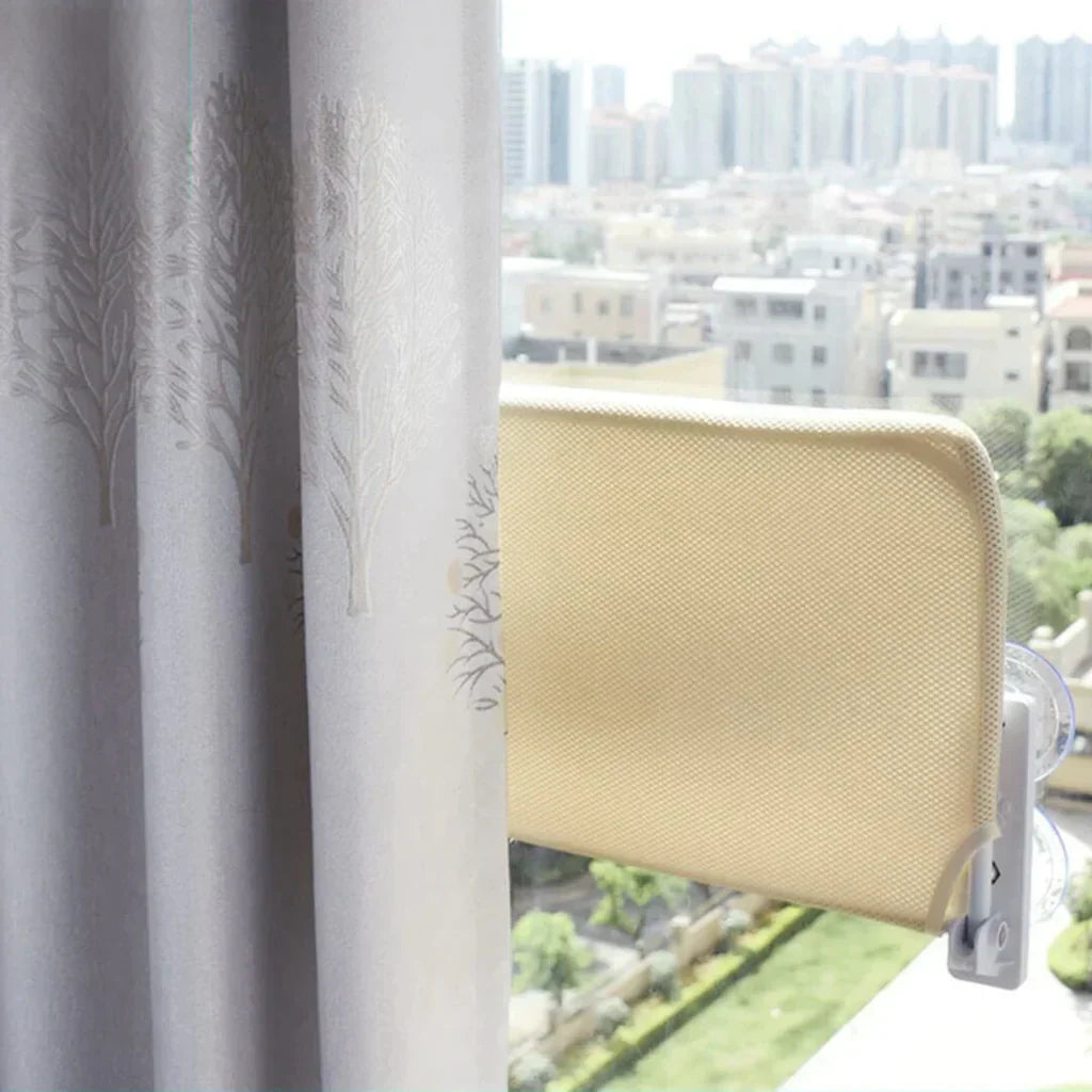 Hamac à fenêtre pliable pour chat avec housse amovible et support solide