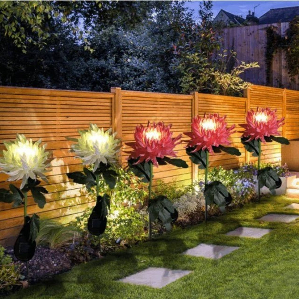 Lustre de jardin à énergie solaire BloomGlow – Décoration extérieure à LED changeant de couleur