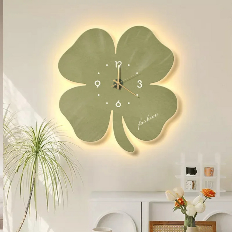 BloomGlow - Horloge de fleurs murale avec éclairage LED doux