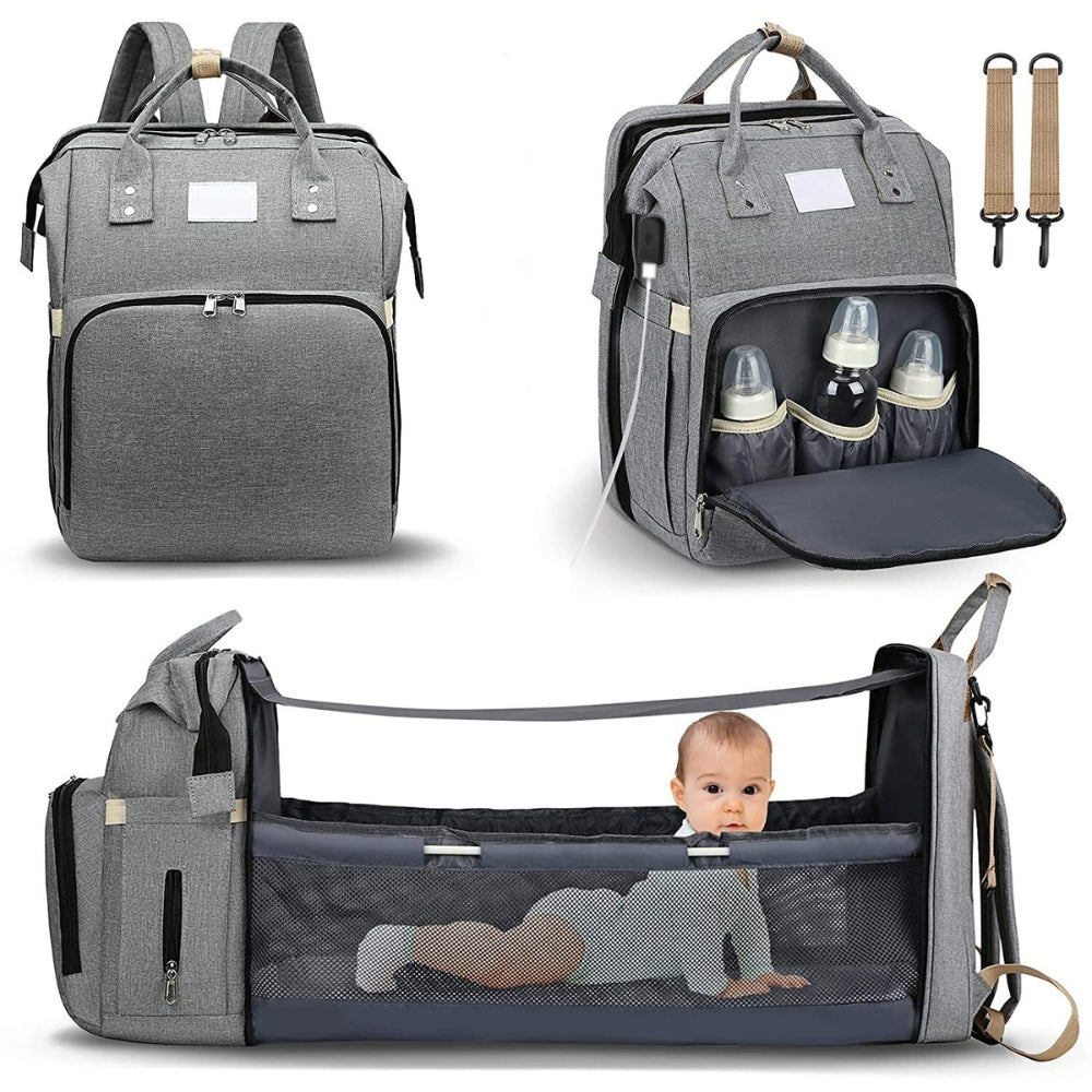 ParentPal - Sac à dos à langer 3 en 1 avec berceau et porte-biberons intégrés