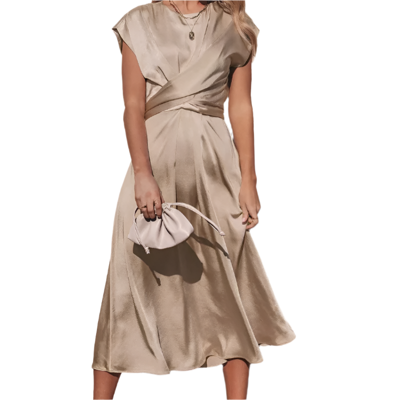 Robe Midi Enveloppe Élégante Sofie