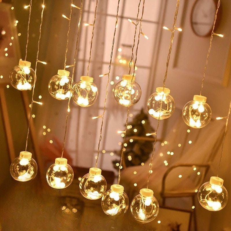 GlowVista - Rideau lumineux LED avec plusieurs formes et couleurs