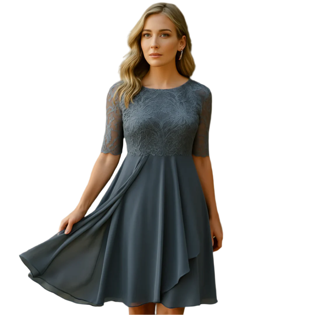 Robe Mini à Manches 3/4 Décontractée pour Femmes – Confortable et Élégante