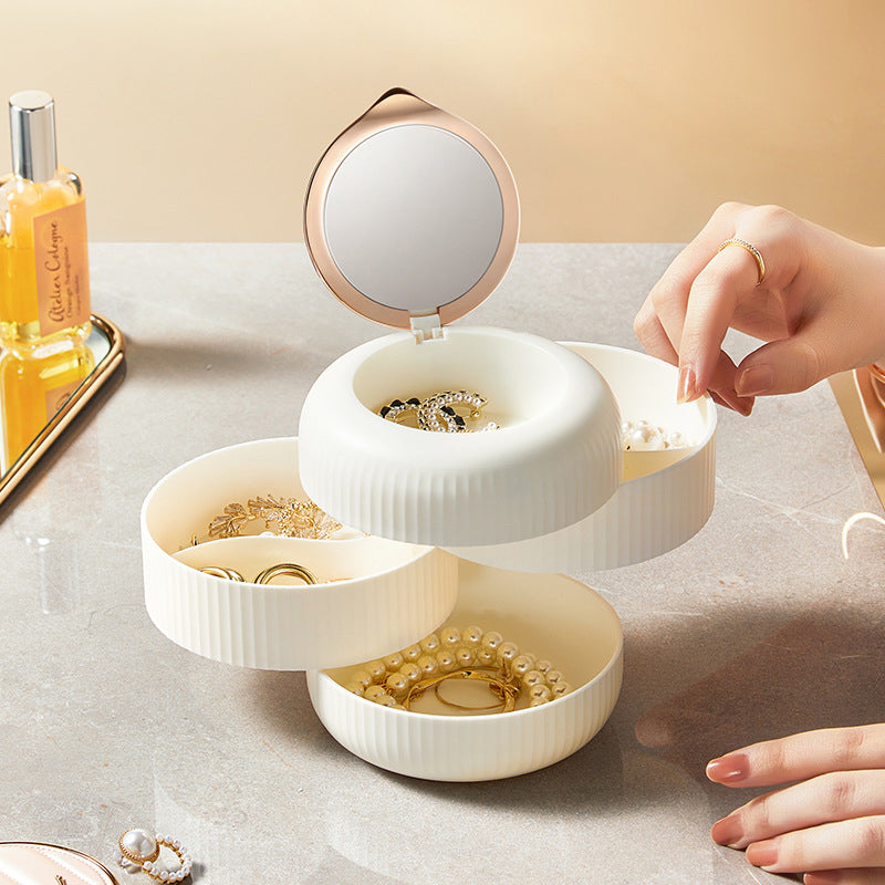 Boîte à bijoux empilable Eleganz – Rangement pratique avec miroir et design élégant