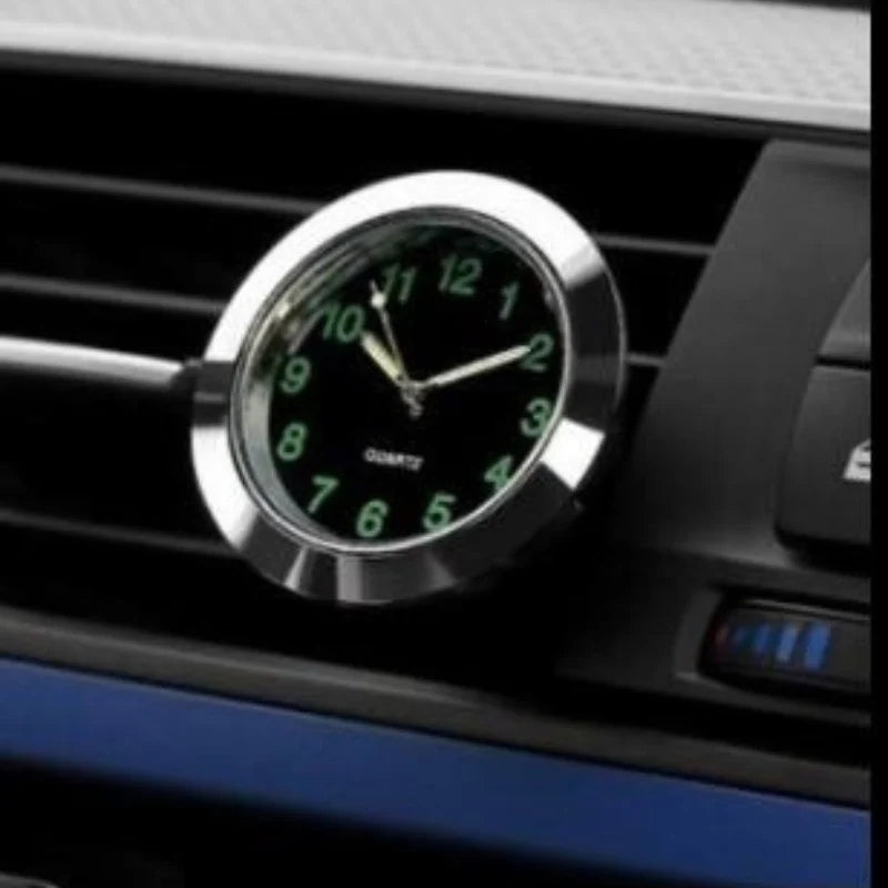 AutoTime - Mini Montre Analogique Ronde pour Intérieur de Voiture