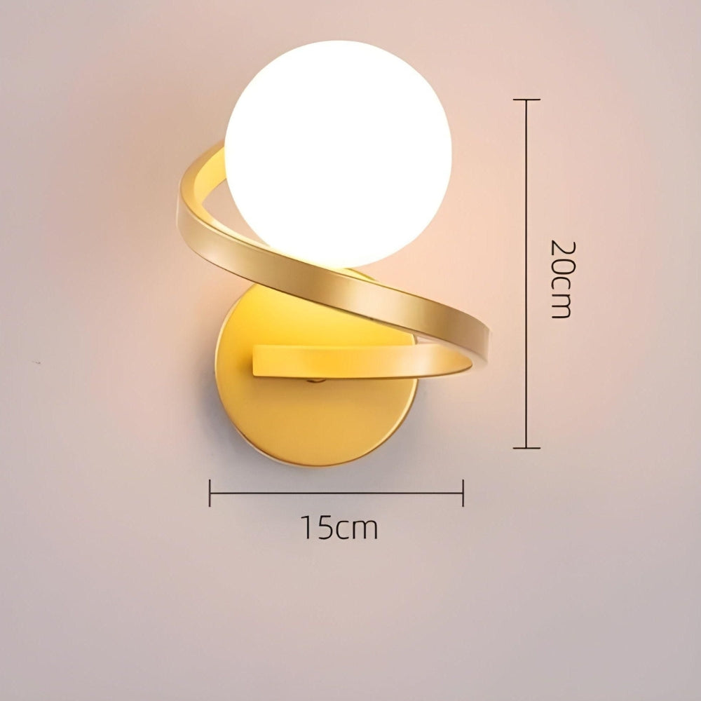 LumiSpire – Lampe murale LED en spirale au design moderne