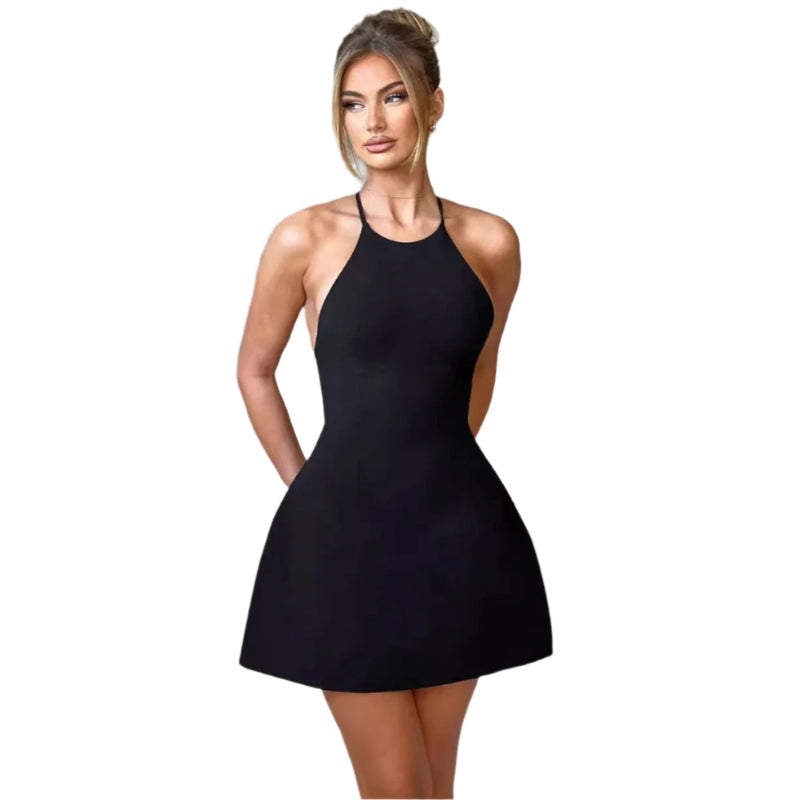 Robe Mini à Col Halter Ajustable Zarella