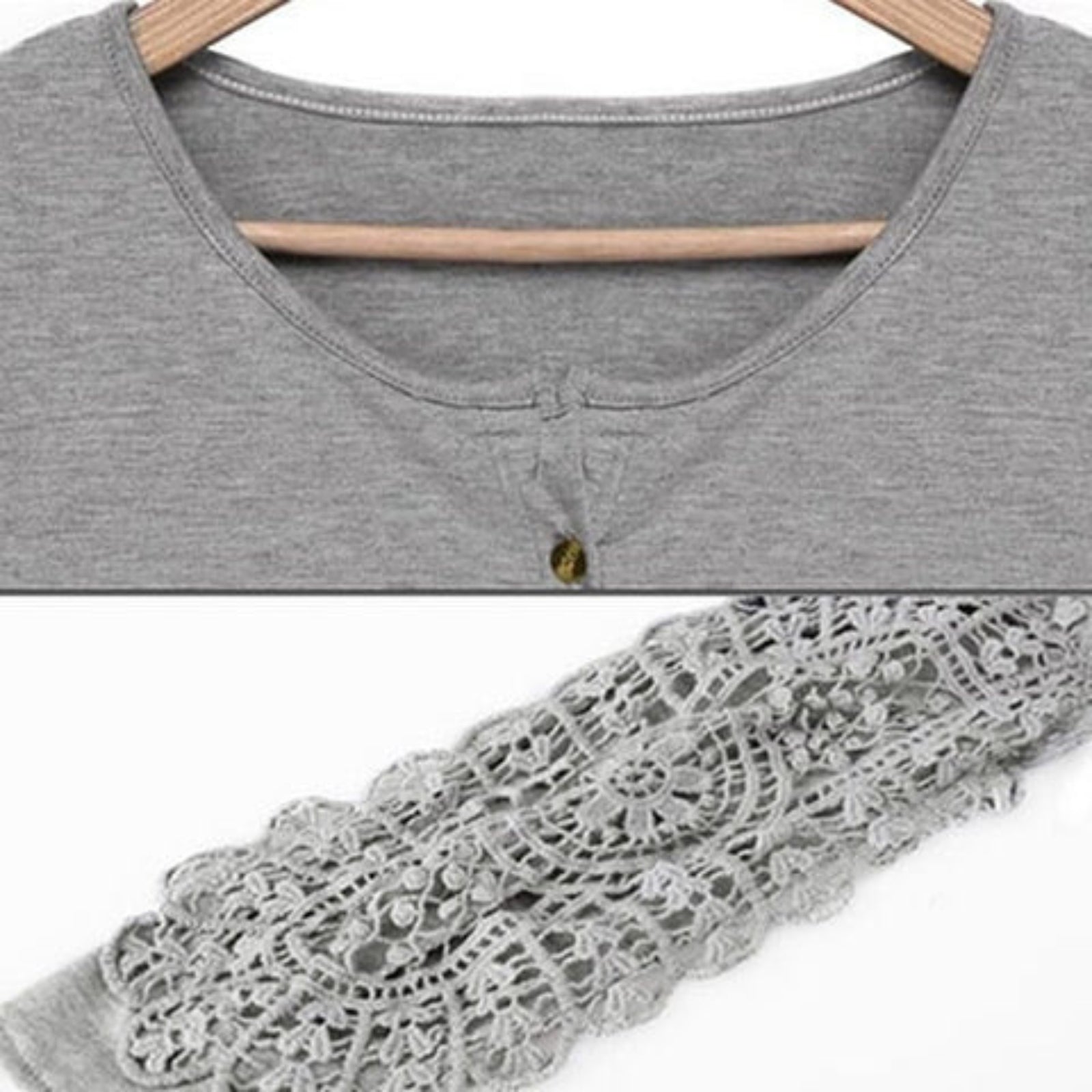 Larah - Blouse élégante intemporelle avec manches en dentelle