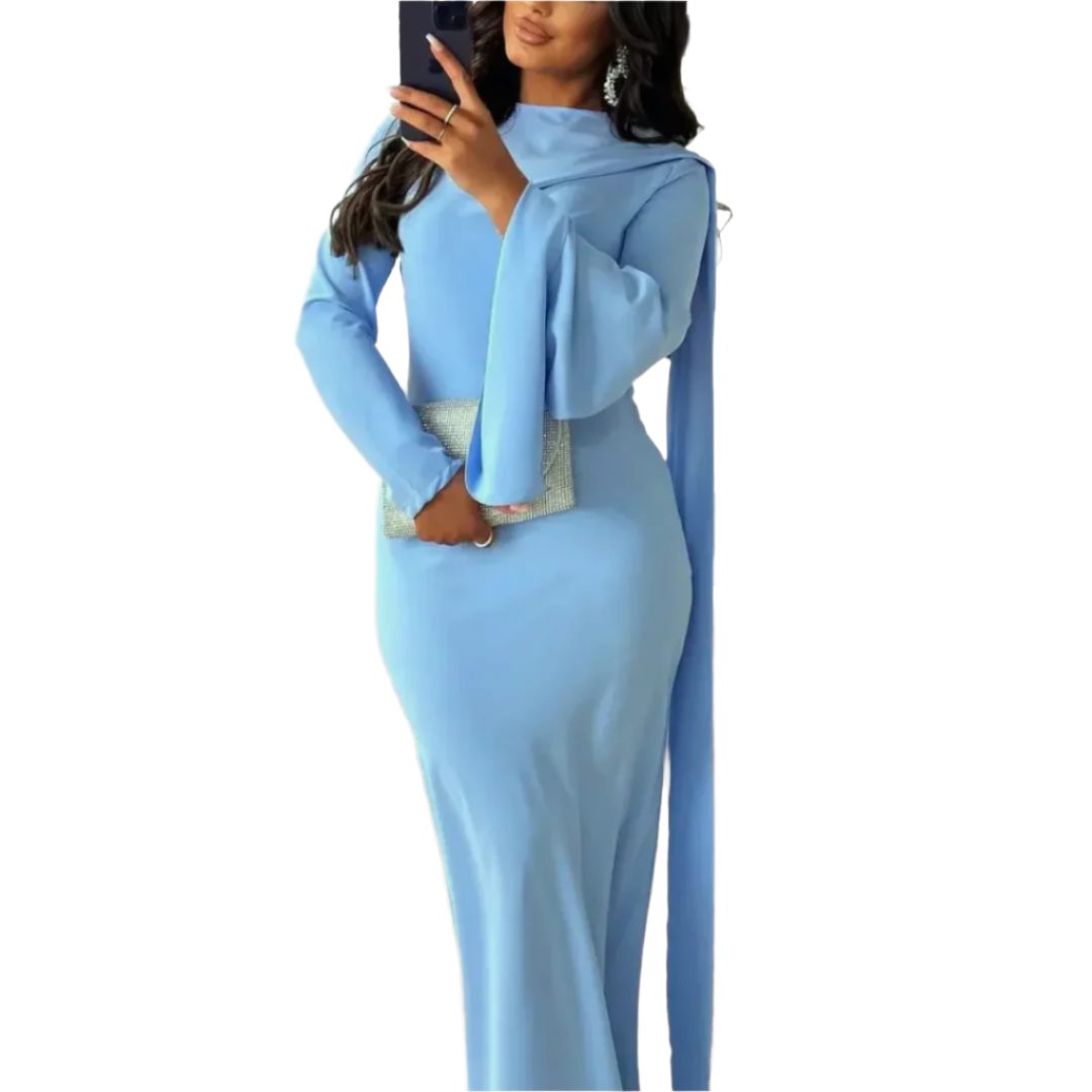 Lovi - Robe Maxi à Manches Longues avec Manches Évasées