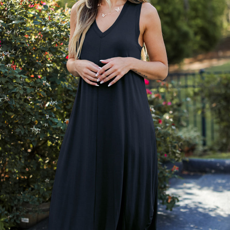 Claudette - Robe sans manches avec décolleté en V