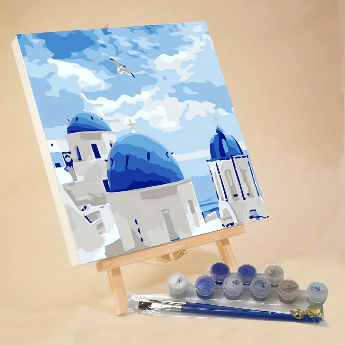 Ensemble de peinture DIY Fredfyldt Landskabs - Art en toile fait main avec pinceaux et peinture