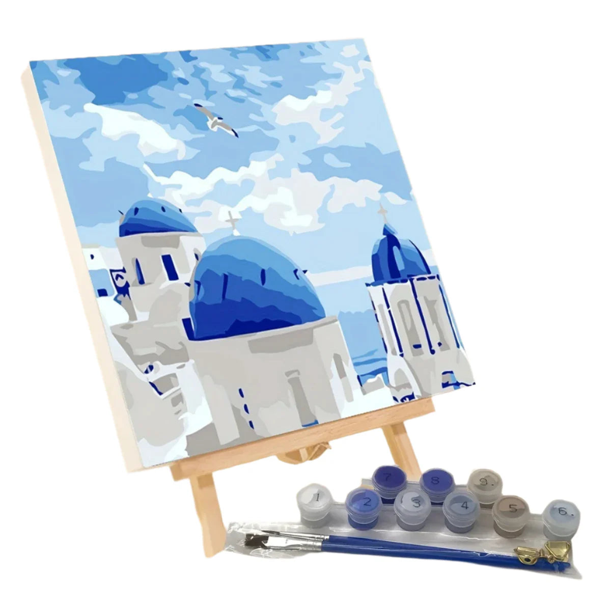 Ensemble de peinture DIY Fredfyldt Landskabs - Art en toile fait main avec pinceaux et peinture