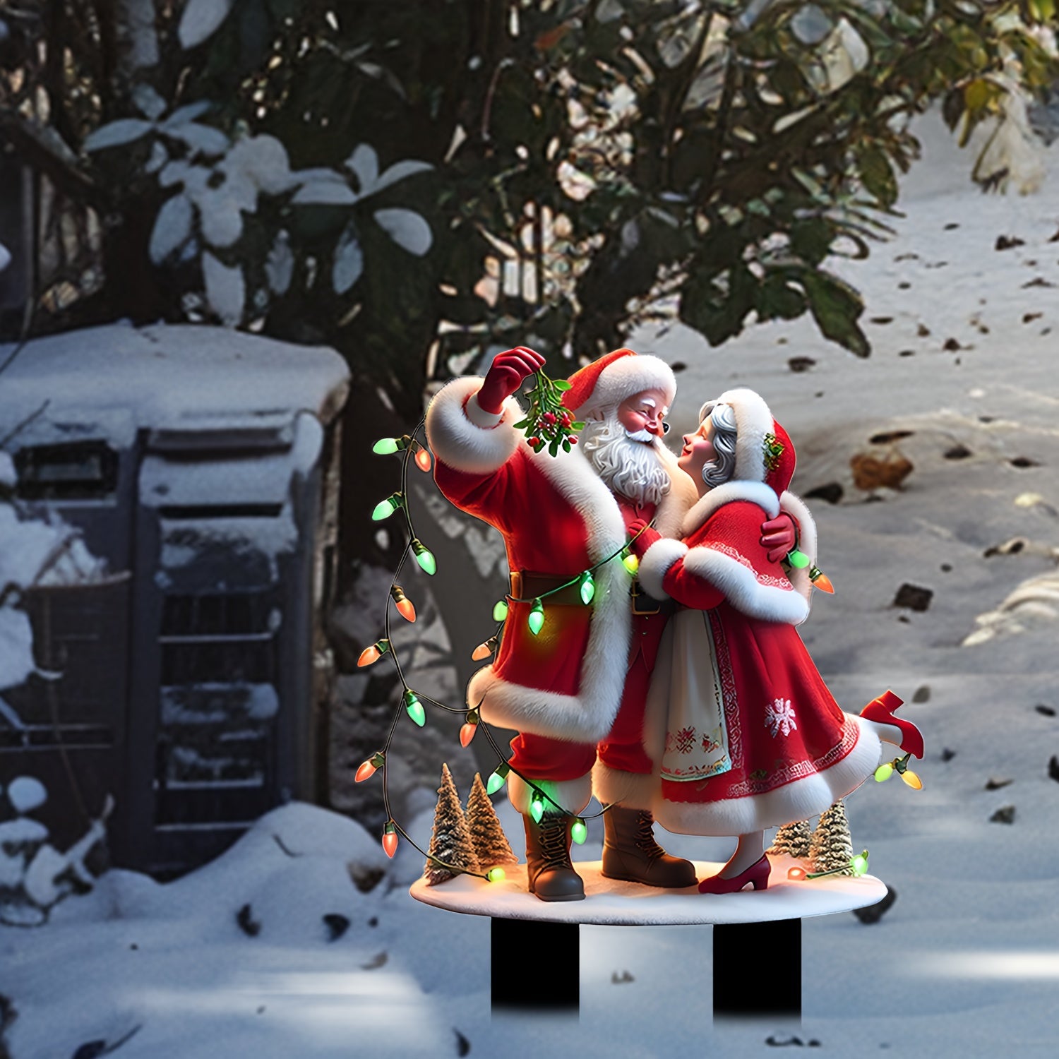 Figurines de Noël Illuminées | Monsieur et Madame Noël