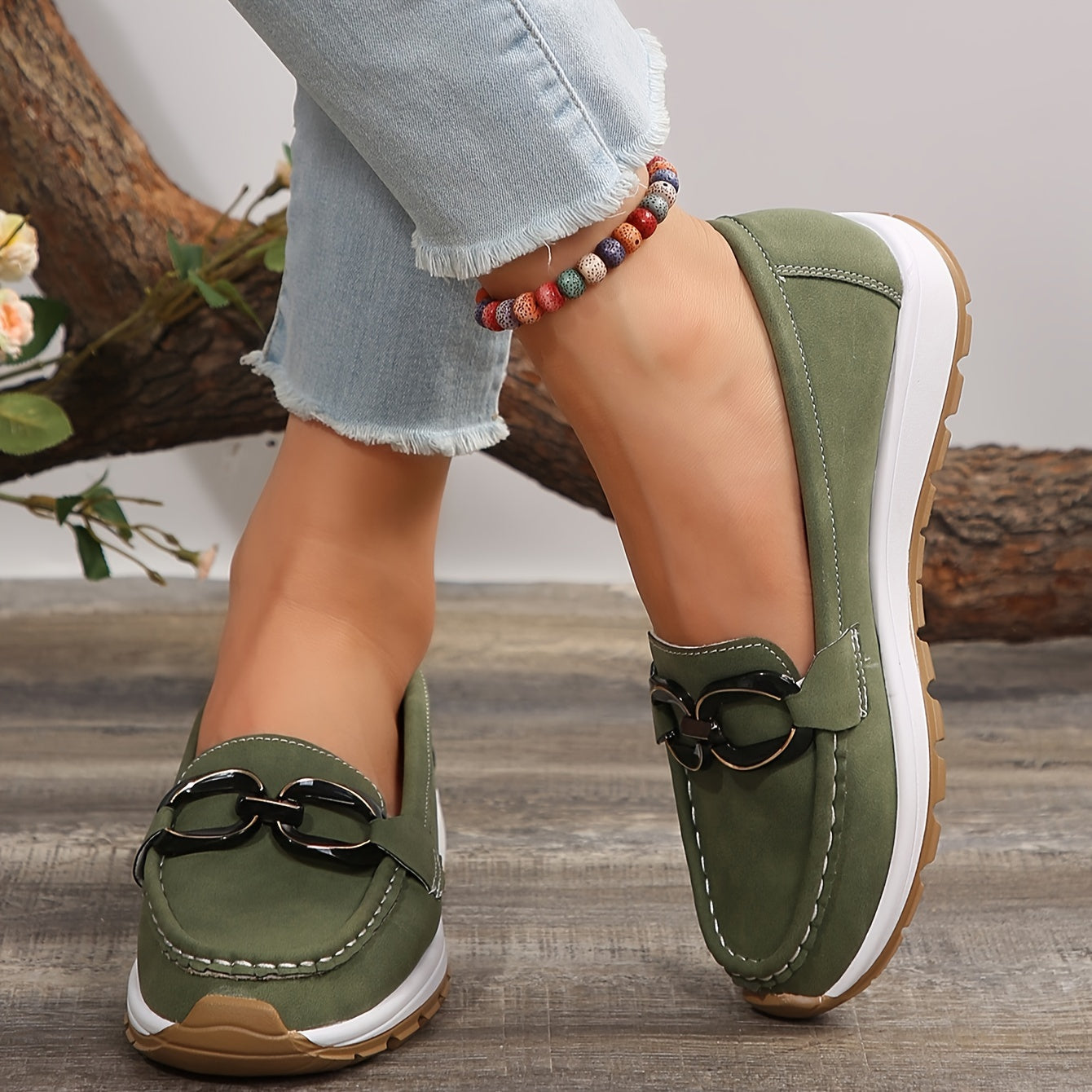 Bettina - Baskets confortables antidérapantes avec boucle