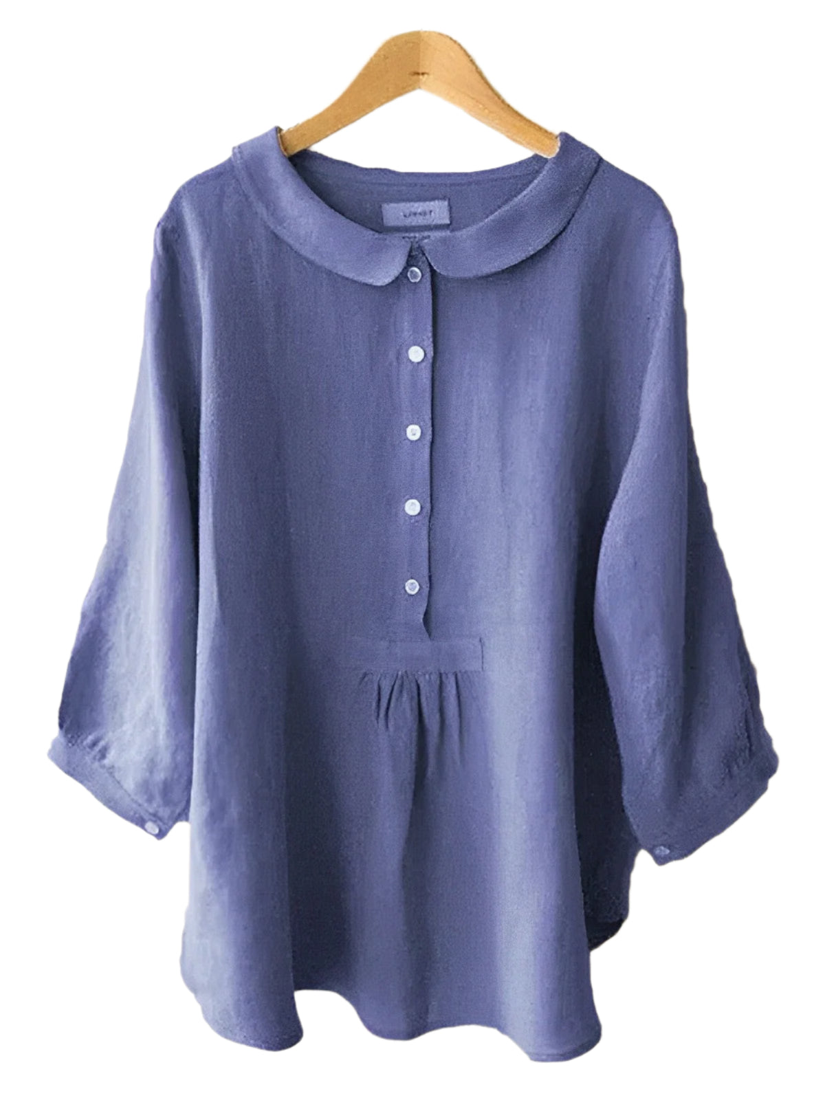 Jenikka - Blouse en lin légère avec manches et col classique