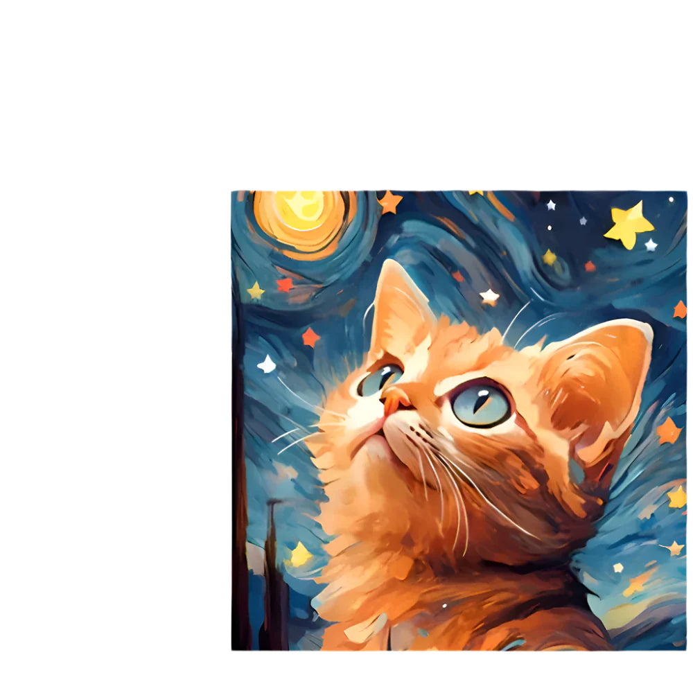 Kit de peinture par numéros ColorMuse DIY pour chats – Ensemble de peinture à l'huile pour la relaxation et la décoration créative