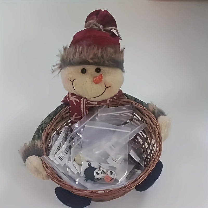 Poupée de Noël | Panier de Bonbons Décor Festif des Fêtes