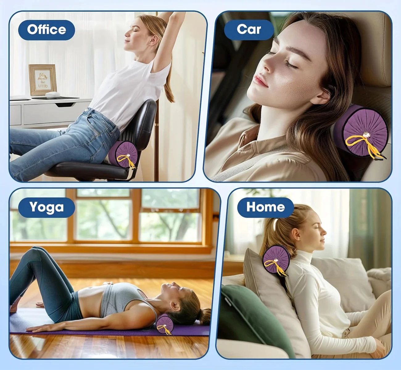 Coussin de soutien pour la nuque ErgoComfort – Oreiller ergonomique pour dormir et voyager