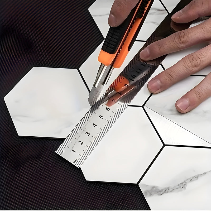 Carreaux hexagonaux autocollants stylés