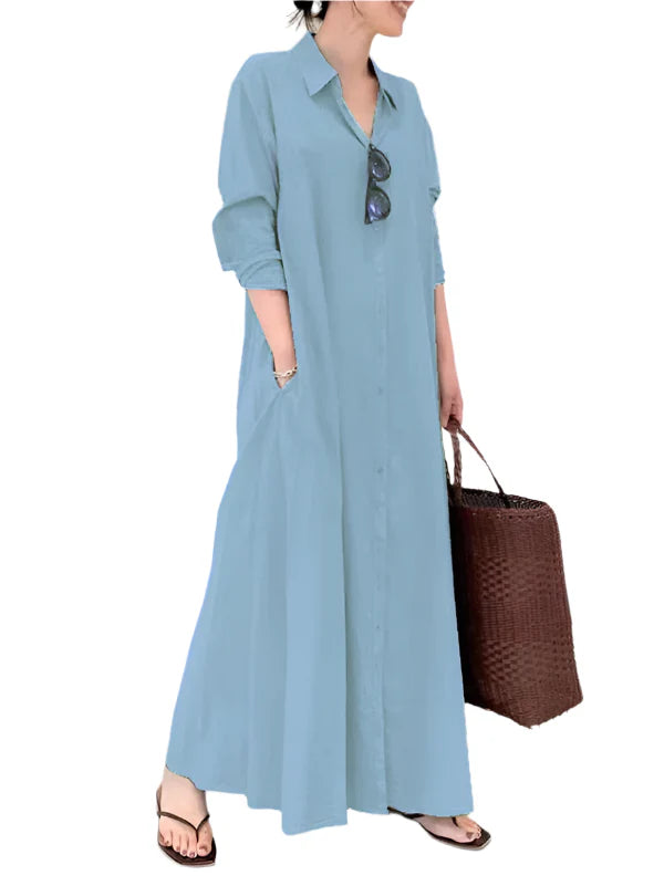 Robe Maxi Livia pour Femmes – Élégante Robe Longue avec Silhouette A-line