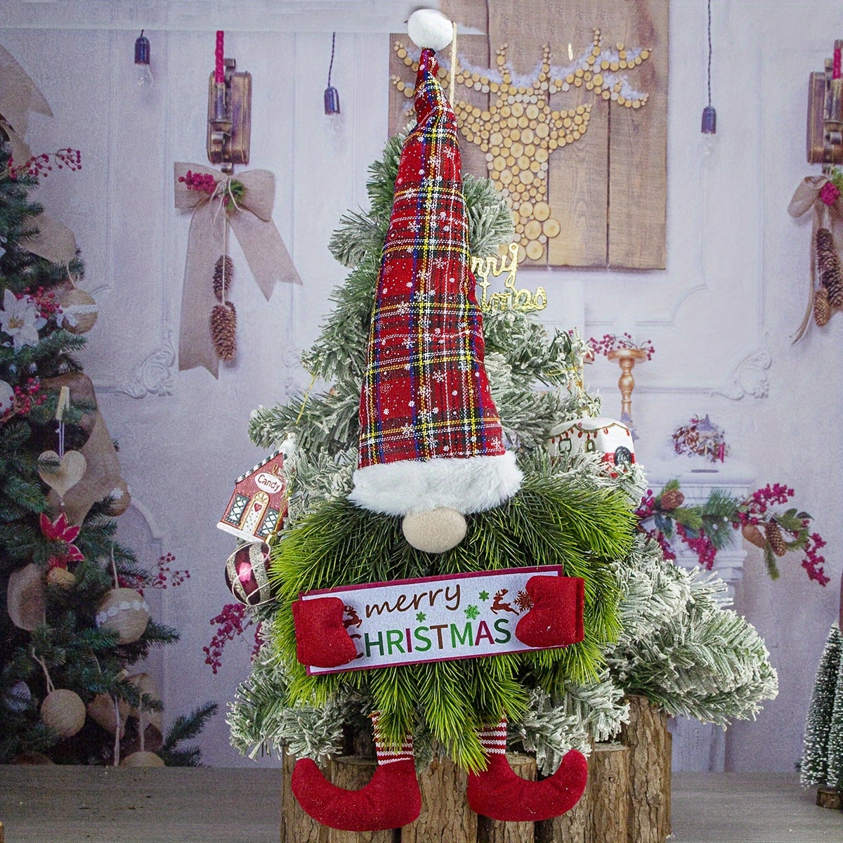 Couronne de porte de Noël Art Déco