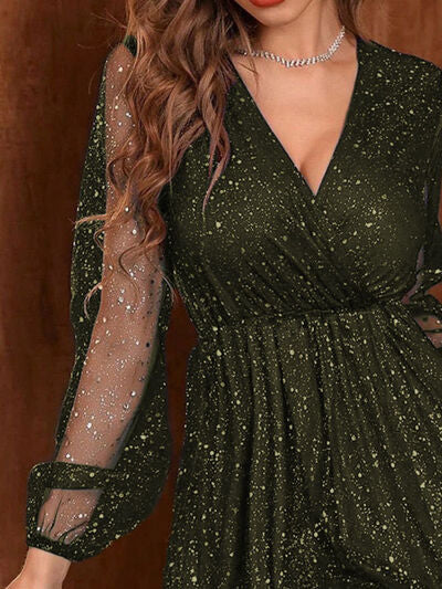 Robe scintillante à décolleté en V élégante Imelda