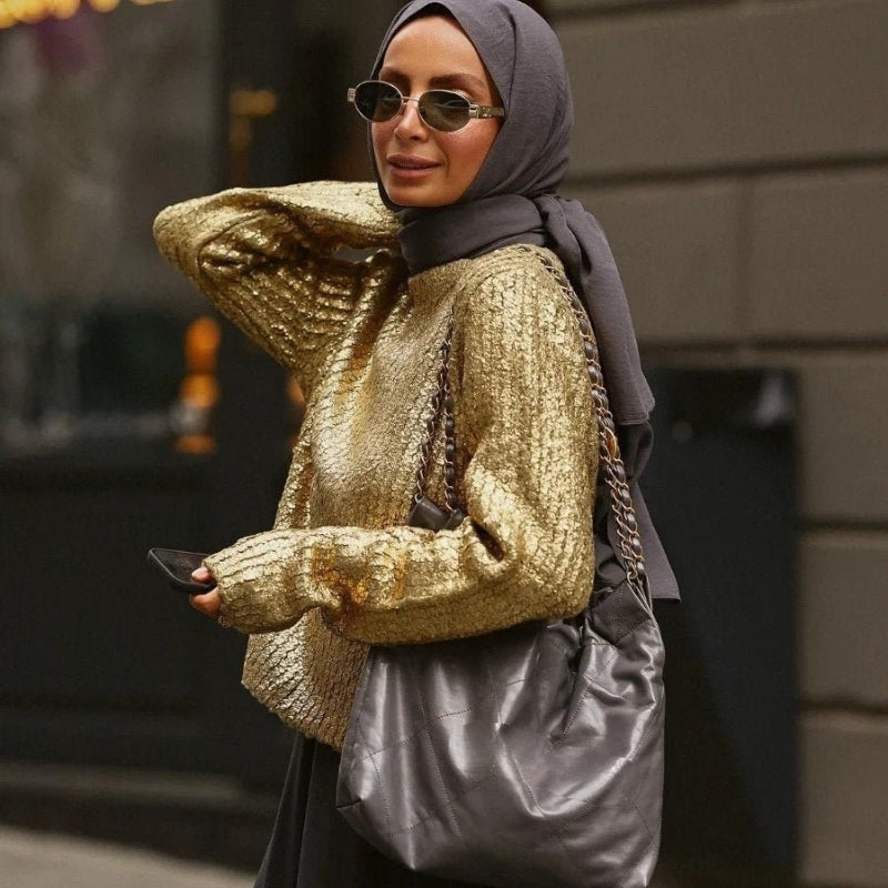 Maja - Pull classique à col rond avec manches longues pour femmes