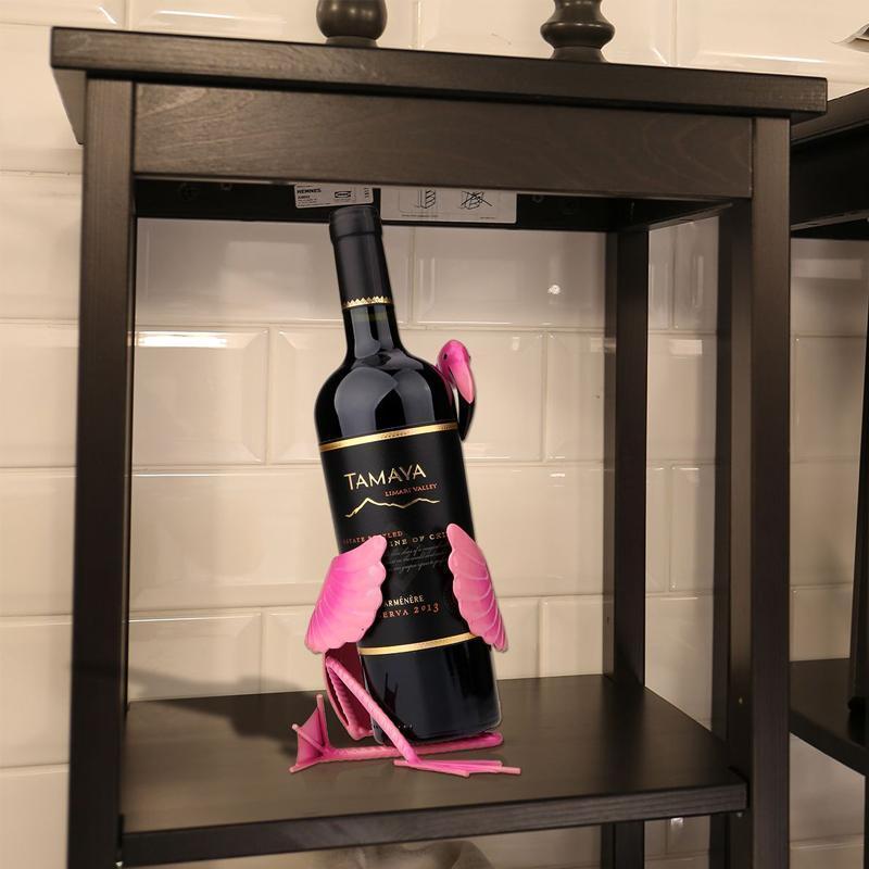 WineFlare Unik Support de Vin Flamant avec Détails Décoratifs